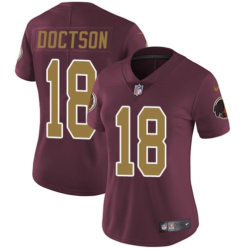 Nike Redskins #18 Josh Doctson Burgundy Red Alternate Women's Stitched NFL Vapor Untouchable Limited Jersey